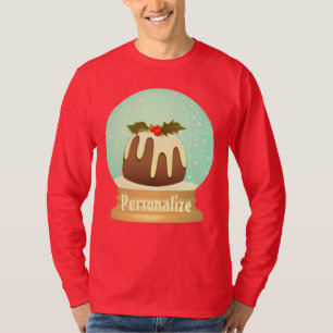 T-shirt Boudin boudin neige globe tourteau d'hiver rouge v