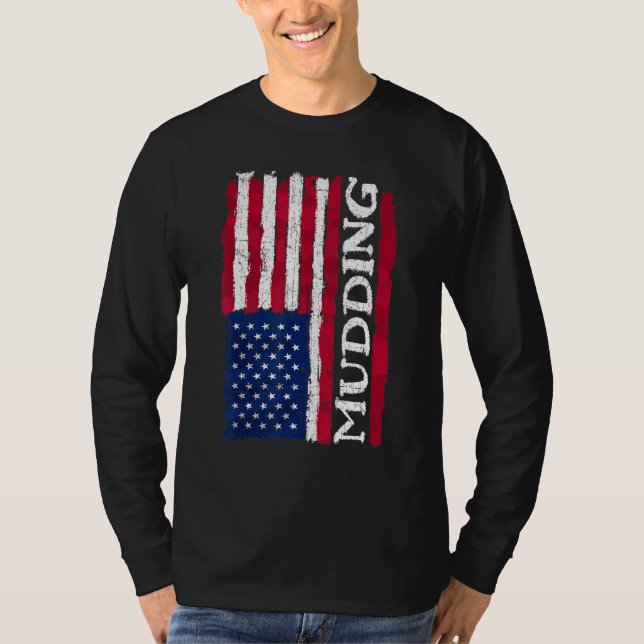 T-shirt Bouding Off Road SA Drapeau Retro Mud Run & 4 Whee (Devant)