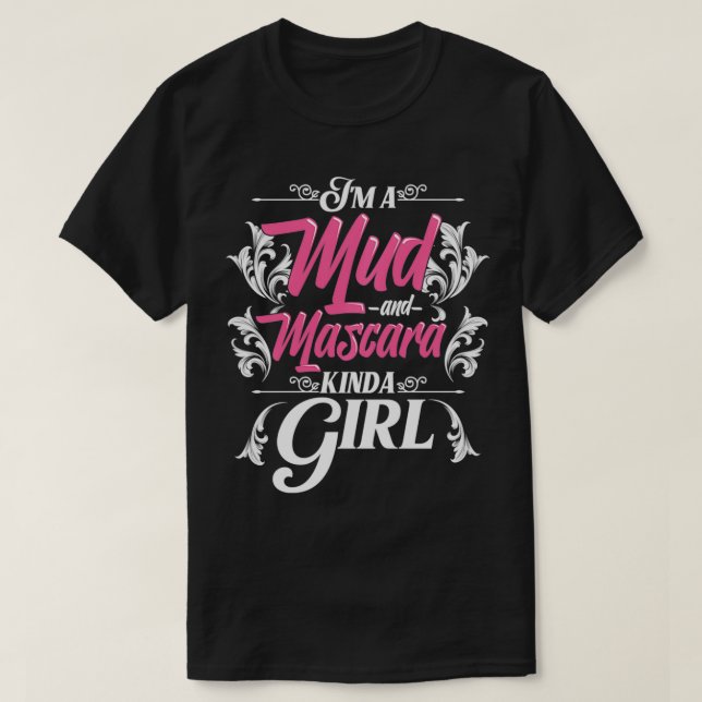 T-shirt Boue Amusante Et Mascara Cadeaux Filles Femmes Coo (Design devant)