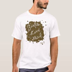 T-shirt boueux de boue d'amour de filles