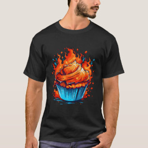 T-shirt Bouffées De Muffin Pour Flammes De Cuisson