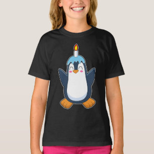T-shirt Bougie d'anniversaire de Penguin