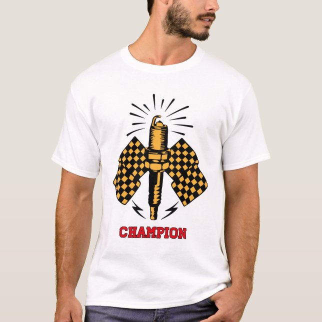 T-shirt bougie de champion (Devant)