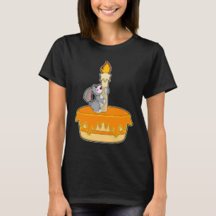 T-shirt Bougie de gâteau d'anniversaire de lapin