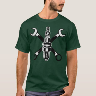T-shirt Bougie de préchauffage voiture garage course moto