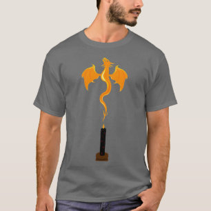 T-shirt Bougie magique de couleur noire avec symboles alch