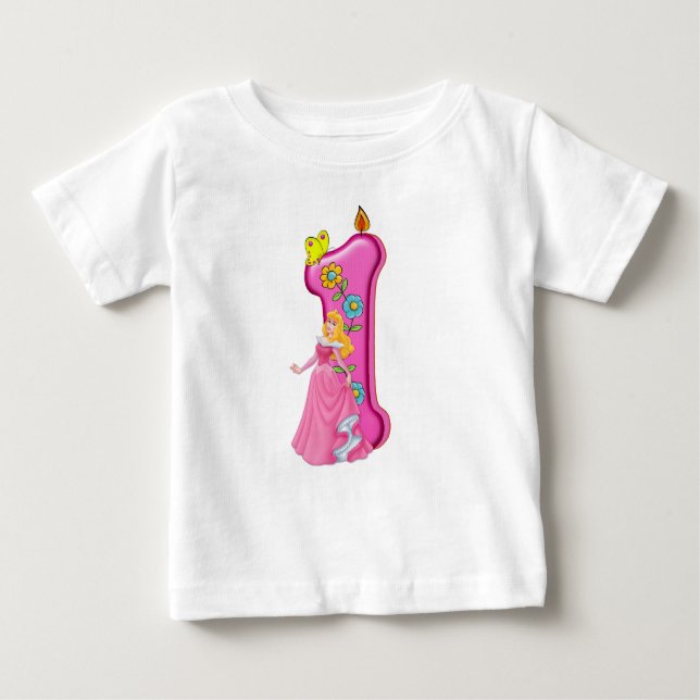 T-Shirt Bougie Première Anniversaire Princesse Flo (Devant)