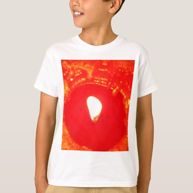 T-shirt Bougie rouge, flamme, Bougie, Amour de Noël (Devant)