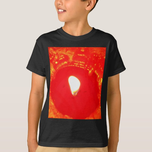 T-shirt Bougie rouge, flamme, Bougie, Amour de Noël (Devant)