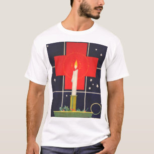 T-shirt Bougie vintage avec le signe de la croix