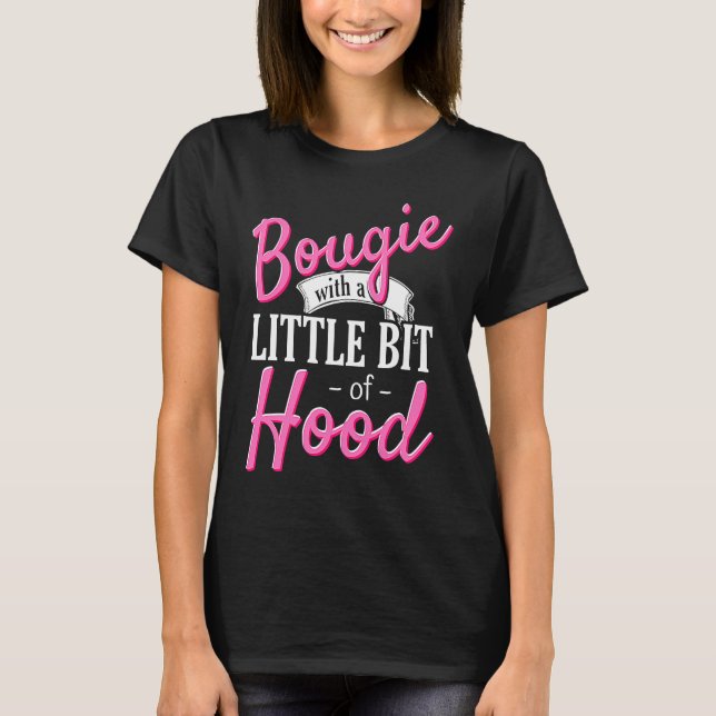 T-shirt Bougie with a bit of hood  girl magic (Devant)