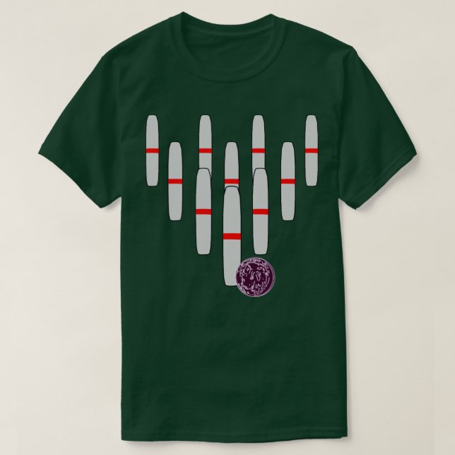 T-shirt Bougies de Bowling (Design devant)