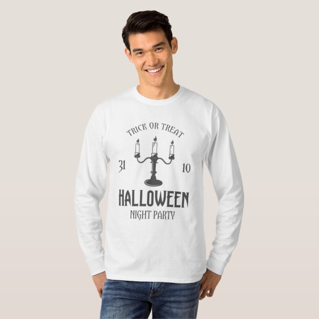 T-shirt bougies halloween (Devant entier)