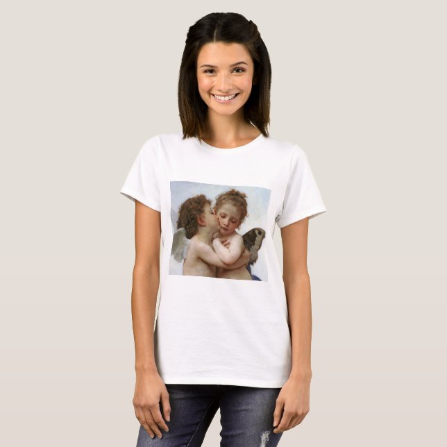 T-shirt Bouguereau , “ First kiss ” (Devant entier)