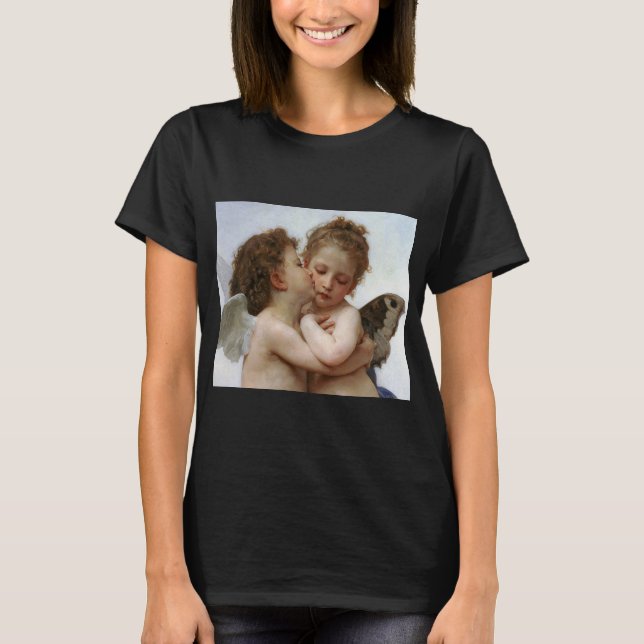 T-shirt Bouguereau , “ First kiss ” (Devant)
