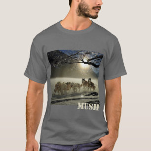 T-shirt Bouillie de maïs d'image d'équipe de traîneau de