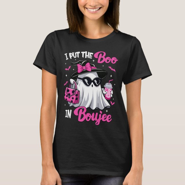 T-shirt Boujee Boo Jee Éffrayant Citrouille d'Halloween ro (Devant)