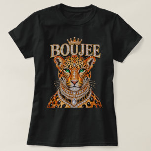 T-shirt Boujee Léopard Sassy Gros Chat Animal Glamour