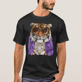 T-shirt Boujee Lunettes de soleil Tigre Léopard Drôle Anim