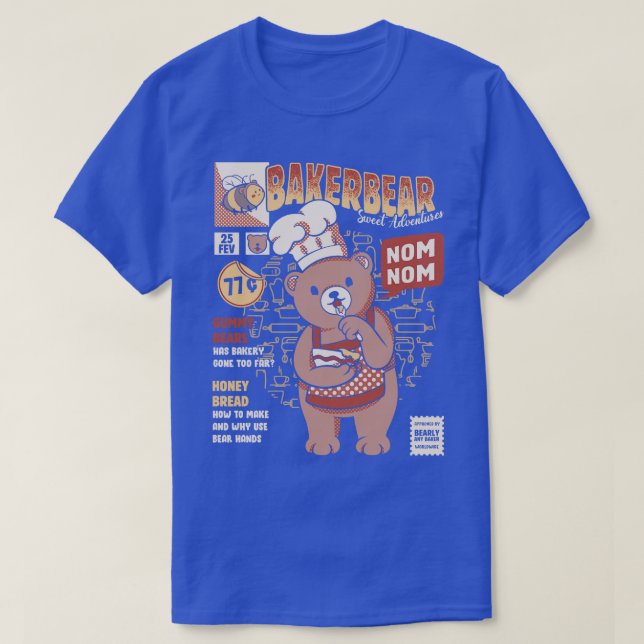 T-shirt Boulangerie Ours Cuisine par Tobe Fonseca (Design devant)