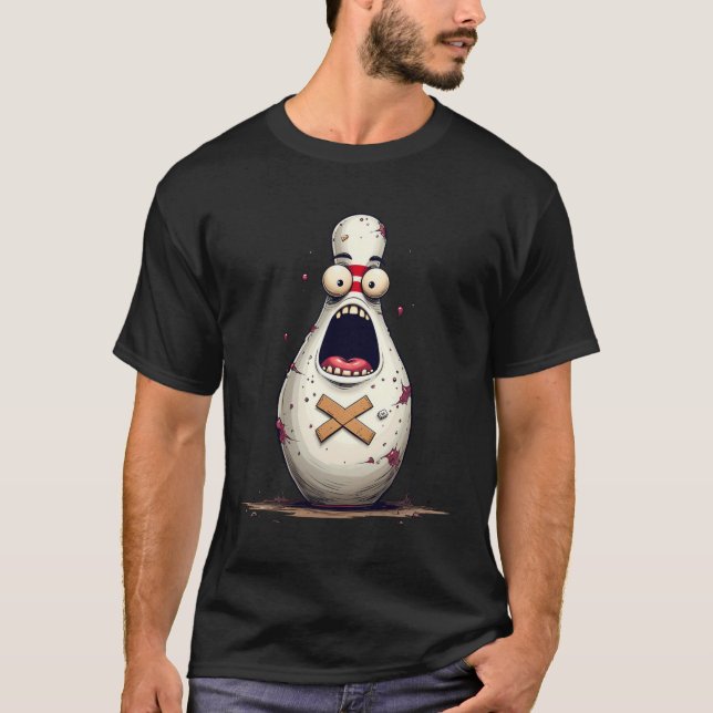 T-shirt Boulangeries Drôle Peur Pin De Bowling Graphique P (Devant)