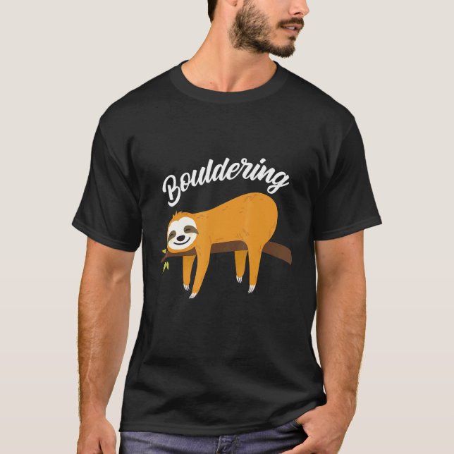 T-shirt Boulder Fun Sloth Escalade Grimpeur (Devant)