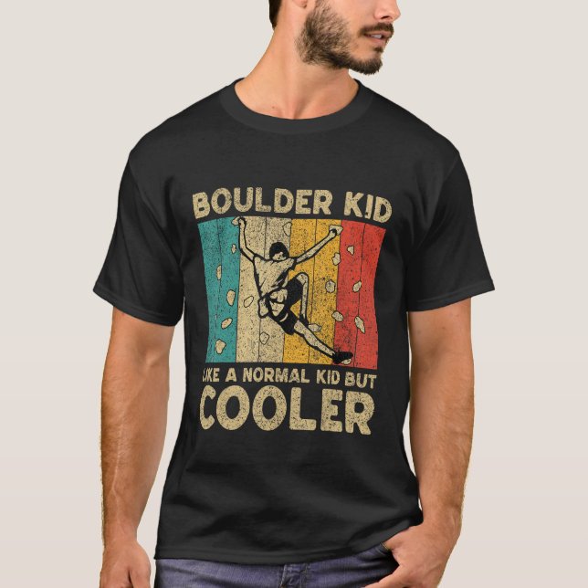 T-shirt Boulder Kid Funny Rock Climbing Bouldering Kids (Devant)