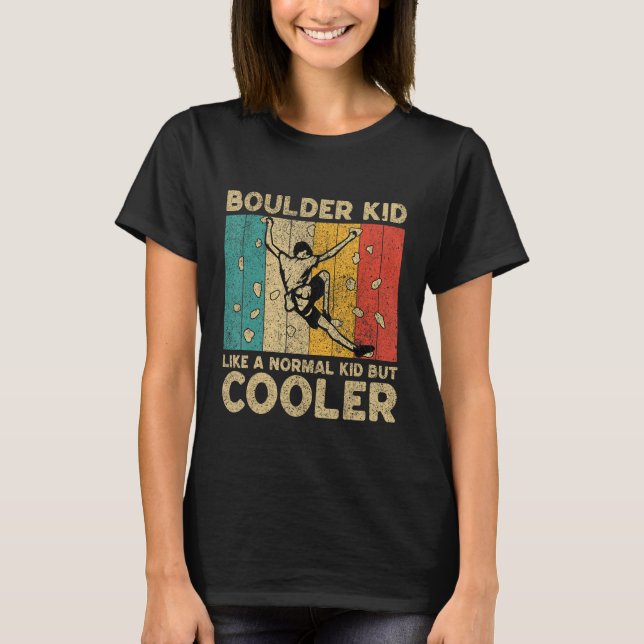 T-shirt Boulder Kid Funny Rock Climbing Bouldering Kids (Devant)