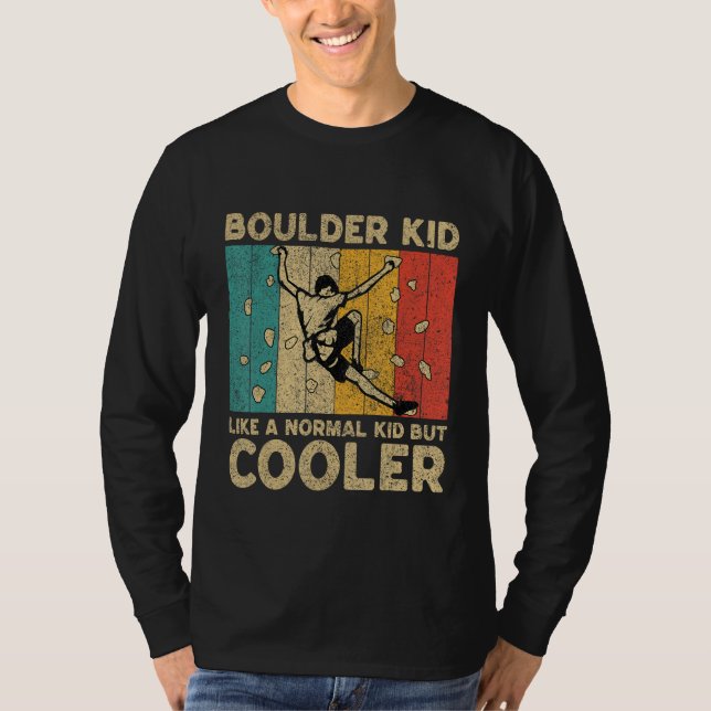 T-shirt Boulder Kid Funny Rock Climbing Bouldering Kids (Devant)