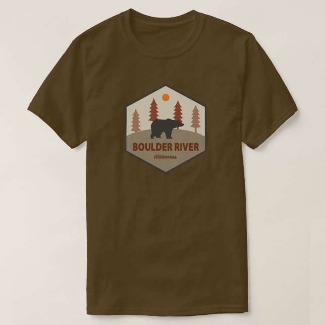 T-shirt Boulder River Wilderness Washington Bear (Design devant)