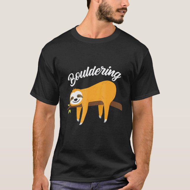 T-shirt Boulder Sloth Climbing Escalade (Devant)