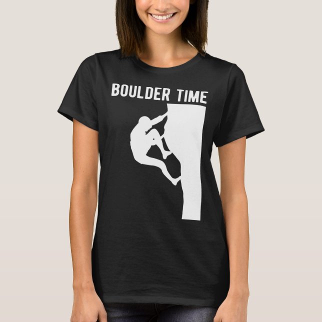 T-shirt Boulder Time Climber Sport Escalade Bouldering (Devant)