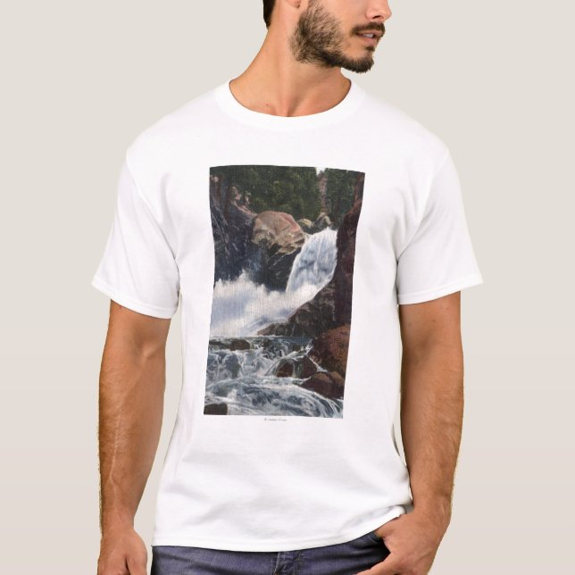 T-shirt Boulder tombe en canyon de Boulder, vue du (Devant)