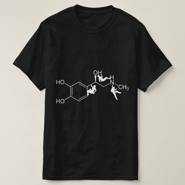 T-shirt Boulderer & Climbing Adrenaline Formula CHNO Gift  (Design devant)
