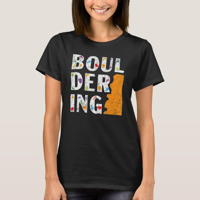 T-shirt Boulderer Rock Climber Alpinisme Bouldering (Devant)