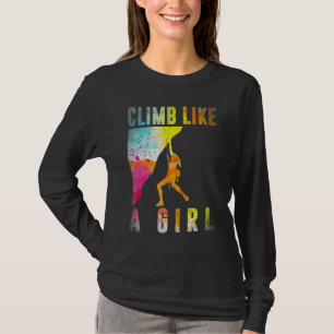 T-shirt Bouldering Rock Climber Femmes Filles Enfants Rock