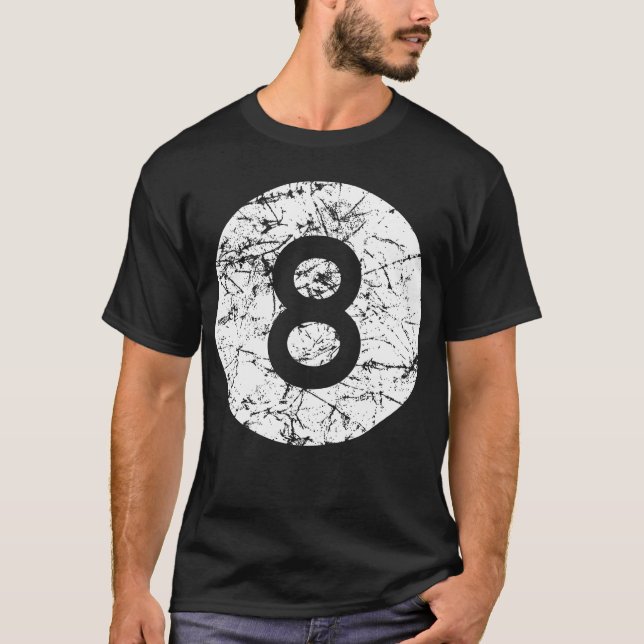 T-shirt Boule 8 boules/huit - patinée (Devant)