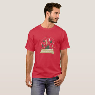T-shirt Boule à neige décorée de Noël moderne