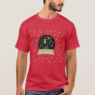 T-shirt Boule à neige décorée de Noël moderne
