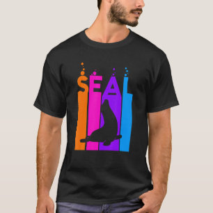 T-shirt Boule arc-en-ciel animal avec silhouette