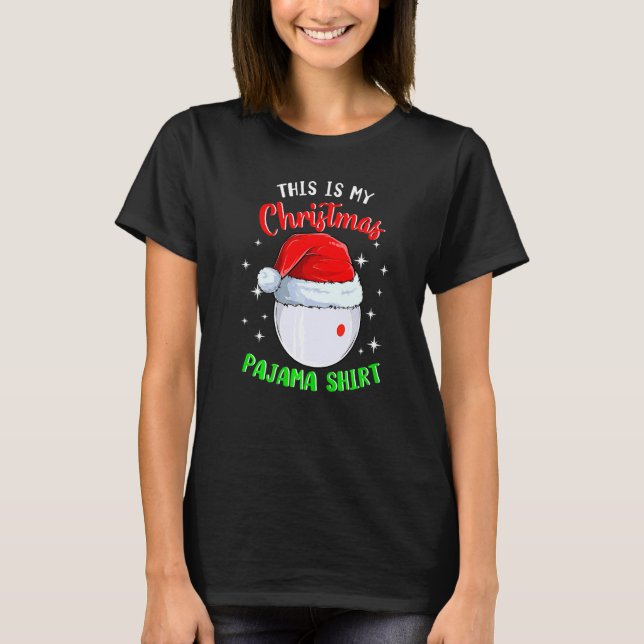 T-shirt Boule de billard C'est mon pyjama de Noël   (Devant)