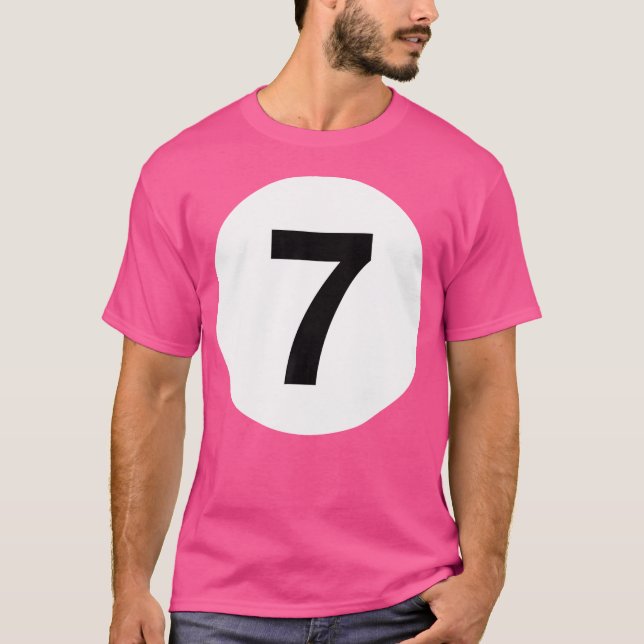 T-shirt Boule de billard correspondant n°7 (Devant)