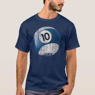 T-SHIRT BOULE DE BILLARDS DU NUMÉRO 10 - STYLE ÉRODÉ