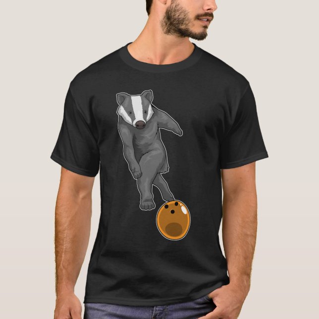 T-shirt Boule de Bowling Badger (Devant)