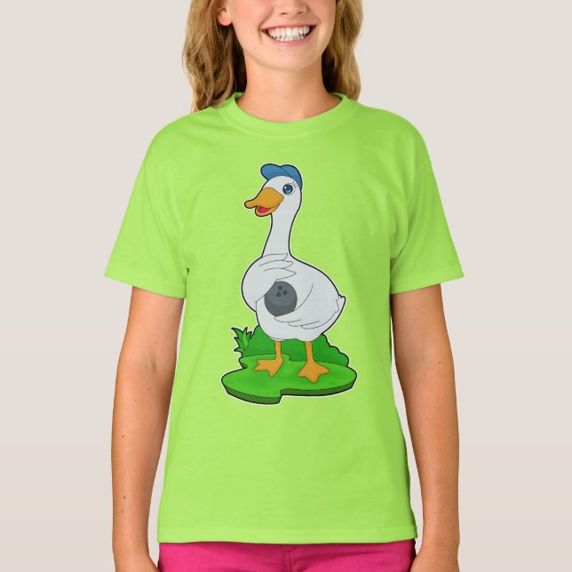 T-shirt Boule de Bowling de canard (Devant)