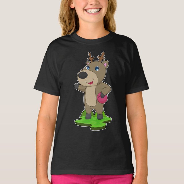 T-shirt Boule de bowling de cerfs (Devant)