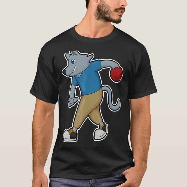 T-shirt Boule de bowling de chien Sports (Devant)