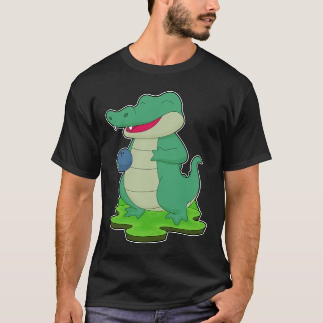 T-shirt Boule de Bowling de crocodile (Devant)