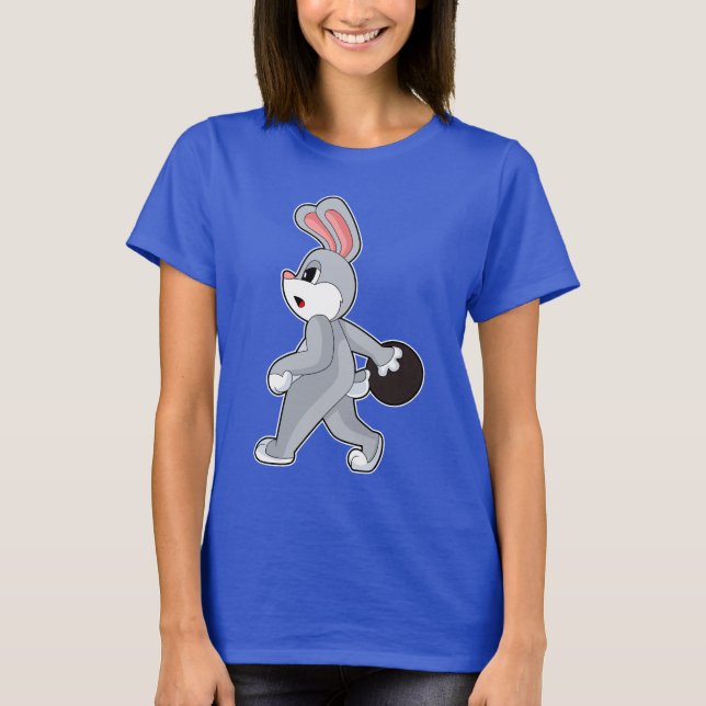 T-shirt Boule de bowling de lapin (Devant)