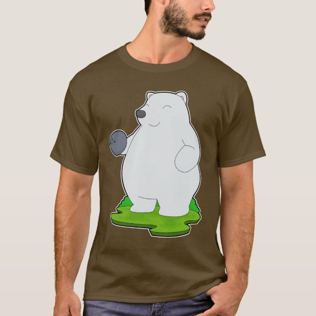 T-shirt Boule de Bowling de l'ours polaire (Devant)